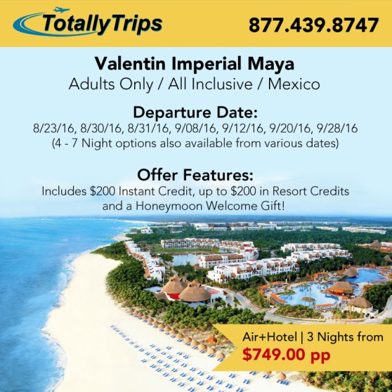 Last Minute Deal from St. Louis to Mexico – Valentin Imperial Maya – Adults Only All Inclusive ...